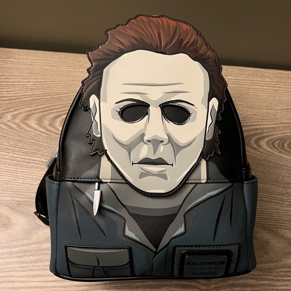 Loungefly Black and Gray Michael Myers Backpack